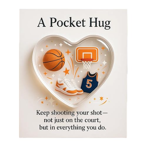 QZAVIRE Sports-Themed Pocket Hug, Heart Shaped Pocket Hug Collection Encouragement Gifts with Card For Sports Enthusiasts