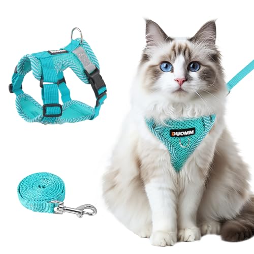 wanheart Cat Harness and Leash Set - Escape Proof Adjustable Breathable Vest for Cats, Soft Mesh Padded Harness with Refle...