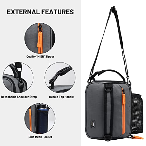 MIER Expandable Lunch Bag Insulated Lunch Box for Men to Work Travel Portable Lunchbox Bags with Shoulder Strap and Water ...