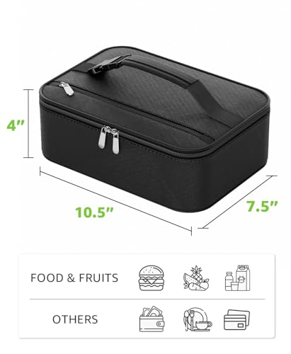 Neverwhy Small Lunch Box Insulated Lunch Bag for Women Men, Bento Kids Lunch Box, Compact Portable Thermal Meal Cooler Bag...