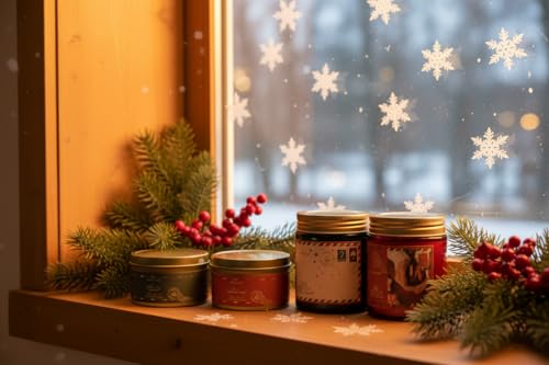 Aroma Bay 4 Pack Glass Jar & Tin Candle with Card, Valentine's Gift for His/Her, Birthday Gifts for Women/Men, BBF Gift, L...