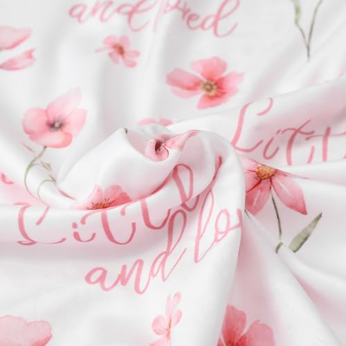 CIVARUA KIDS Floral Baby Blankets for Girls - Super Soft Nursery Minky Blanket, Newborn Baby Blanket with Double Layer Dot...