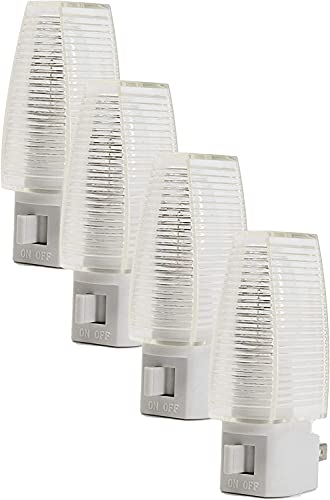 Kingman Night Light Wall Plug in with On/Off Switch Warm White UL Listed, 120V 4W (1 Pack)