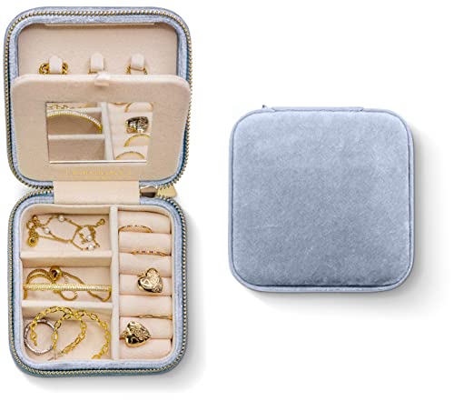 Benevolence LA Plush Velvet Jewelry Box | Travel Jewelry Case Organizer with Mirror | Featured in Oprah's Favorite Things...
