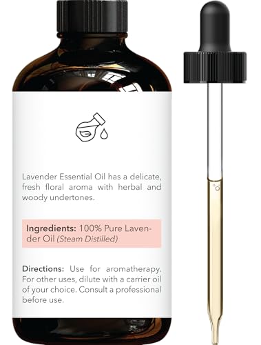 Brooklyn Botany Lavender Essential Oil - Huge 4 Fl Oz - 100% Pure and Natural - Premium Grade with Dropper - for Aromather...