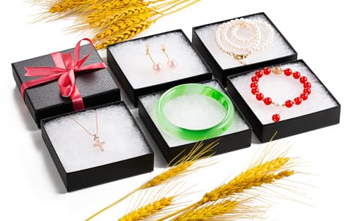 GEFTOL Jewelry Gift Boxes 20 Pack 3.5x3.5x1 Inch Cardboard Jewelry Boxes,Small Gift Boxes for Jewelry Earrings Necklaces H...