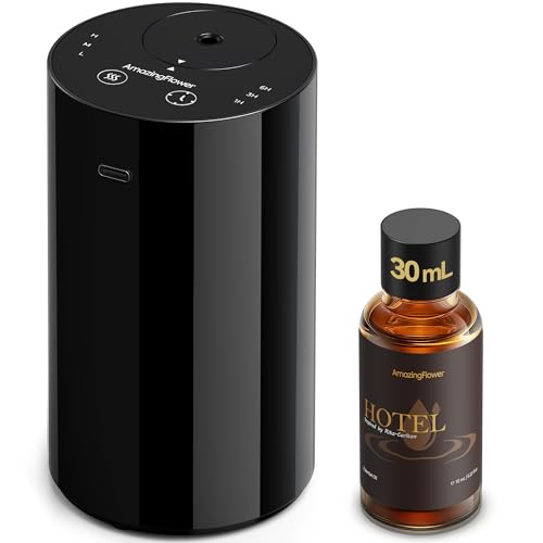 Waterless Essential Oil Diffuser Starter Kit with 30mL Hotel Fragrance Oil Inspired by Ritz-C., Battery Operated Mini Scen...