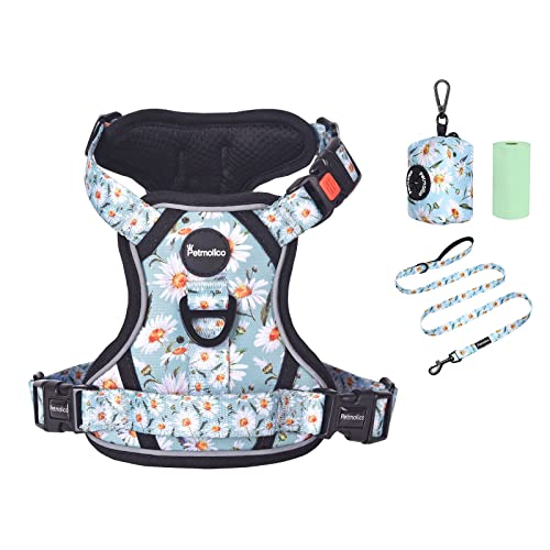 Petmolico No Pull Dog Harness Set with Leash Attachment Easy Control Handle Reflective Harness Vest Small Breed, Puppy Ves...