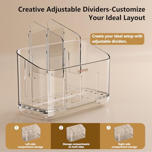 Toothbrush Holders for Bathroom Countertop Organizer, 5 Slots Large Capacity Electric Toothbrush Holder Wall-Mount for Spa...