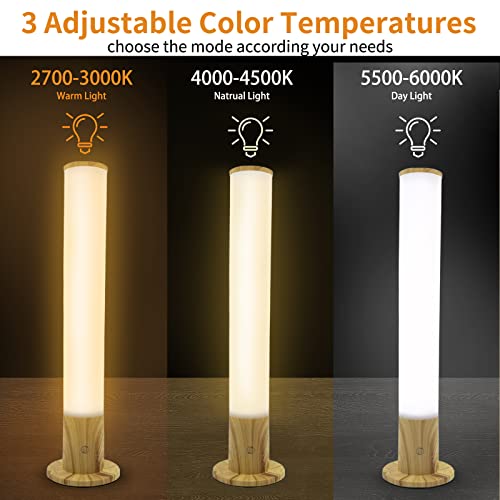 Light Therapy Lamp 10000 Lux, Happy Sun Lamp UV-Free with 3 Color Temperatures, Adjustable Brightness, Timer & Memory Func...