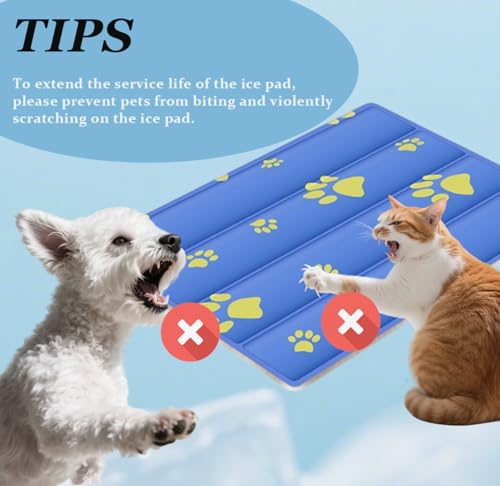 Cooling Dog Bed, Premium Pet Cooling Mat Waterproof & Scratch-Resistant, Non-Slip Summer Essential for Dogs Cats, Foldable...