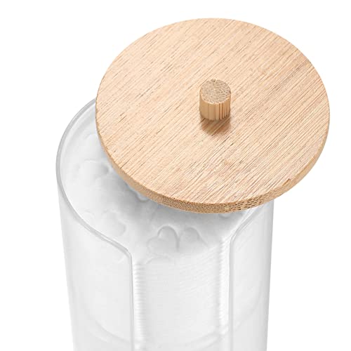 Fulushouxi 2 Pcs Cotton Pad Holder, Bathroom Makeup Organizers Containers for Cotton Ball/Swab/Round Pads/Floss/Hair Ties ...