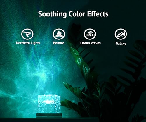 Ocean Wave Light Projector | Northern Lights Aurora & Crystal Ripple Lamp | Ocean Mood & Night Light with Remote, Multi-Mo...