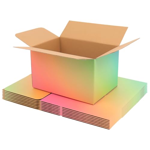 DEZIBOX 10x7x6 Shipping Boxes Medium Set of 30, Gradient Corrugated Cardboard Box, Mailing Boxes for Packaging Small Business