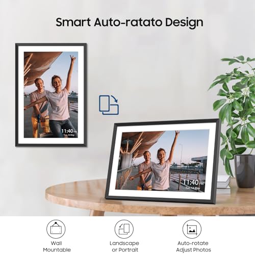 Digital Picture Frame Powered by Nixplay 10.1", Share Photos/Videos via Nixplay App or Email, WiFi Digital Photo Frame wit...
