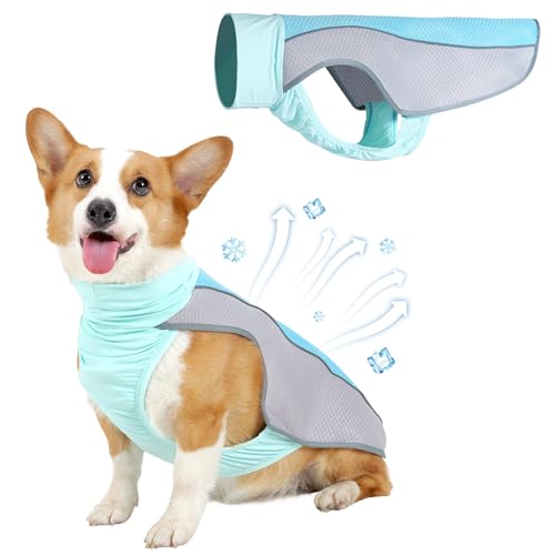 Dog Cooling Vest for Summer, Breathable Mesh Cooling Shirt Jacket for Dogs Summer Heat Relief, Lightweight Cooling Dog Har...