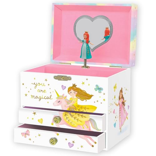 Musical Princess Jewelry Box for Girls - Kids Music Box with Spinning Princess, Princess Birthday Gifts for Little Girls, ...