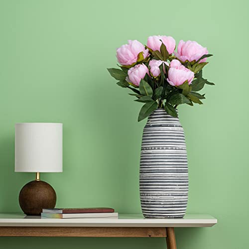 Vickerman Everyday Artificial Pink Peony Bunch 23" Long - Premium Faux Floral Decor for Wedding or Everyday Arrangements -...