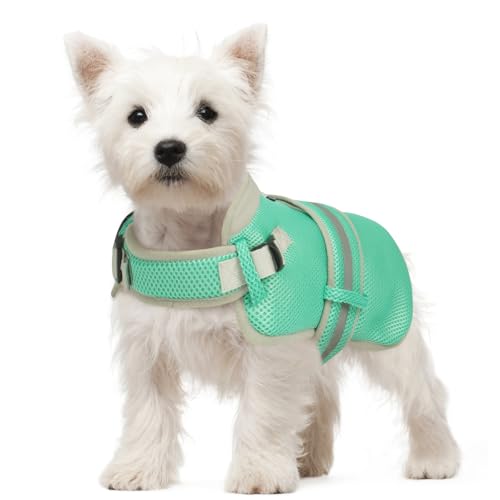 OUOBOB Cooling Vest for Small Dog,Lightweight Cooling Dog Jacket,Breathable Mesh Dogs Shirt Harness Vest with Adjustable S...