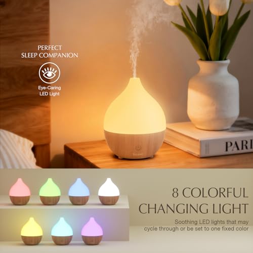 SALKING Essential Oil Diffuser, 100ml Small Aromatherapy Diffuser with Auto Shut-Off Function, Ultrasonic Diffusers for Es...