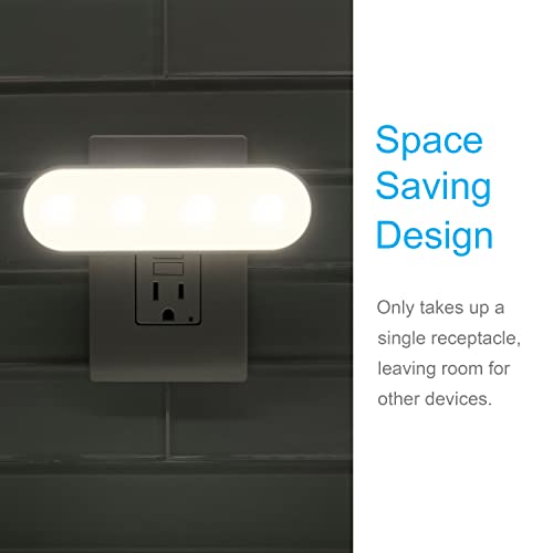 GE Ultrabrite LED Light Bar Night Lights Plug Into Wall Room Decor Ambient Lighting Dusk to Dawn Sensor Bright Nightlight,...