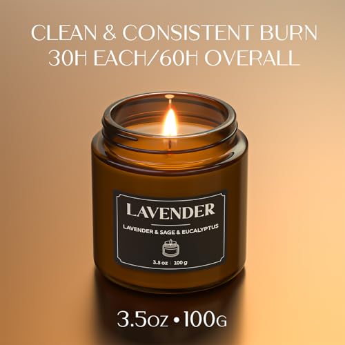 NORVENCE Scented Candles Gift Set, Stress Relief Candles for Home, Premium Soy Candle Set, Candles for Women and Men, Birt...