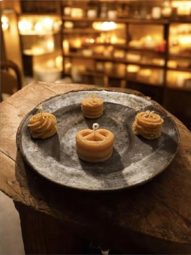 Homestyle Cookie-Scented Decorative Candles, 3.54 inch, 4-Piece Set, Holiday Gift Box