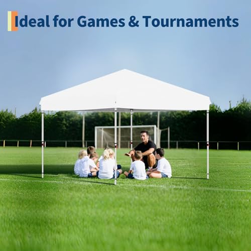 Garvee 10x10 Pop Up Canopy Tent with 1 Removable Sidewall, Heavy Duty Commercial Instant Shelter with One-Person Setup, UP...
