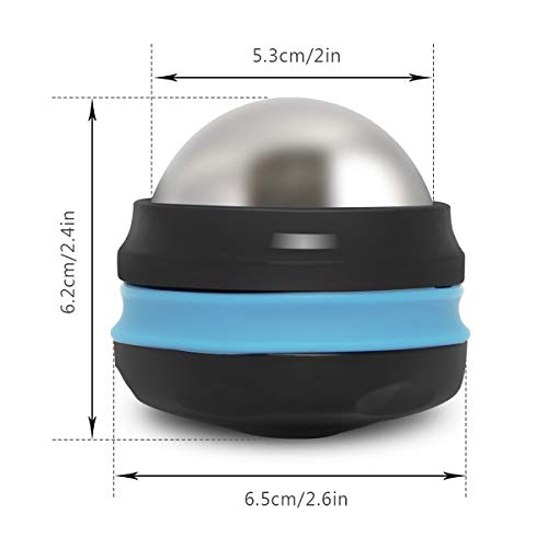 AHIER Cold Massage Roller Ball, Stainless Steel Cold Therapy Relief, Free Rolling Removable Gel Ball Deep Tissue Massage P...