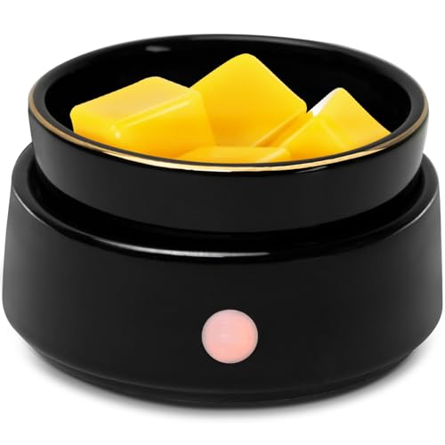 Electric Candle Warmer Ceramic Wax Melt Warmer Burner 3-in-1 Candle Warmer Plate for Scented Wax Jars Home Decor Fragrance...