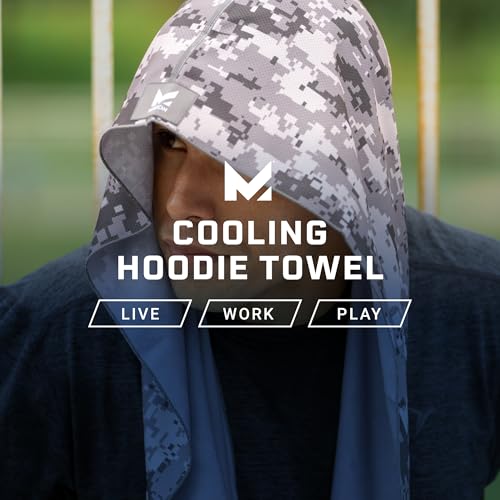 MISSION Cooling Hoodie Towel, Evaporative Cool Technology, Cools Instantly When Wet, UPF 50 Sun Protection, Contours Your ...