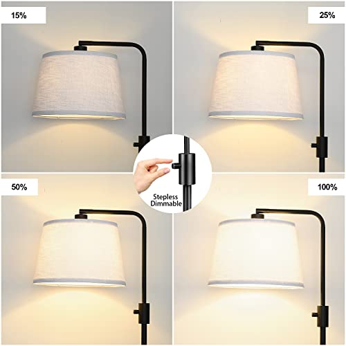 【Upgraded】 Dimmable Floor Lamp, 1000 Lumens LED Edison Bulb Included, Arc Floor Lamps for Living Room Modern Standing Lamp...