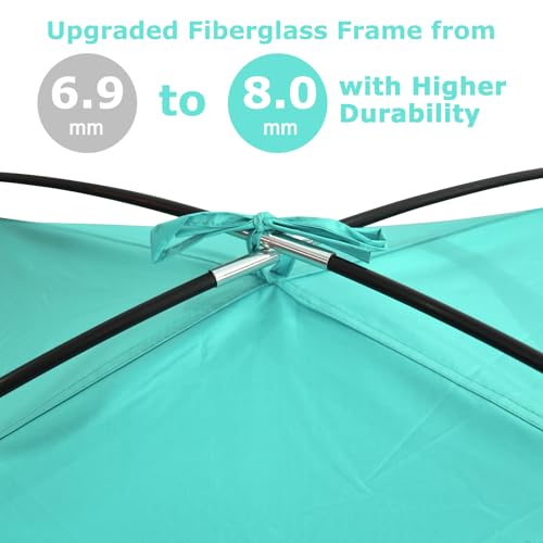 COMMOUDS Beach Tent Sun Shade for 3/4/6/8 Person, UPF 50+ Beach Sun Shelter Canopy Tent, Lightweight, Easy Set Up and Carry