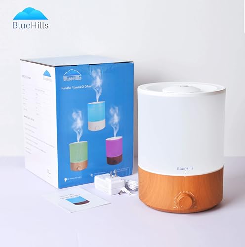 BlueHills Premium 4000 ML XL Essential Oil Diffusers - 70 Hour Run Aromatherapy Diffuser & Air Humidifier Mist for Large R...