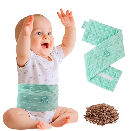 Comfheat Colic and Gas Relief for Newborns and Infants, Flaxseed Heated Tummy Wrap, Baby Swaddling Belt with Soothing Warm...