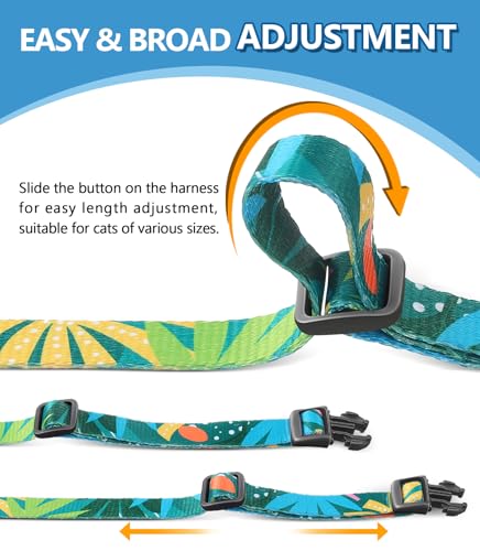 Halypet Cat Harness and Leash Set, Escape Proof [3 in 1 Adjustable & Lightweight] Cat Harness, Soft Comfortable Kitten Har...