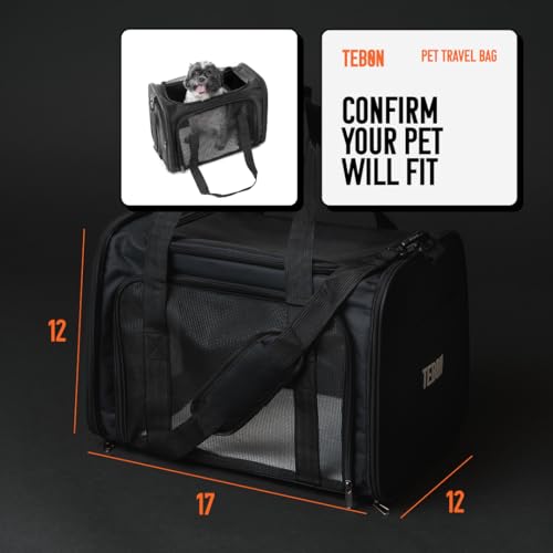 17.5" Pet Travel Carrier Bag - Collapsible Cat & Dog Carrier - Breathable, Durable & Spacious - Fits Small and Medium Pets...