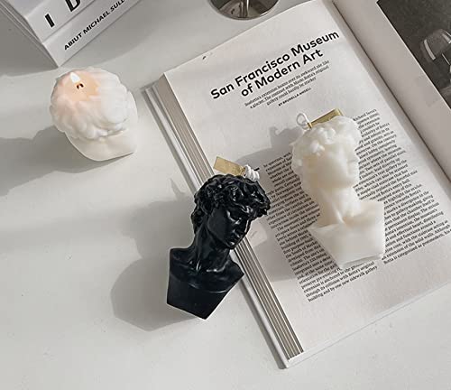 David Bust Statue Scented Candle,110G Aroma Soy Wax Greek Aesthetic Decorative Candle for Table Photo Prop Birthday Gift,P...