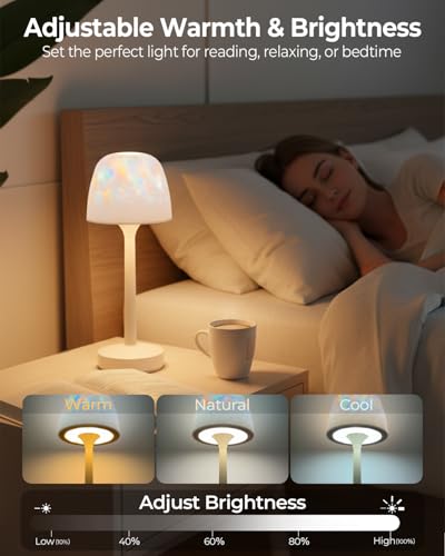 Spa-Like Waterproof Shower Lamp, 16 Color Cordless Bathroom Lamp with Remote & Touch Control, Bathroom Mood Lighting Wirel...