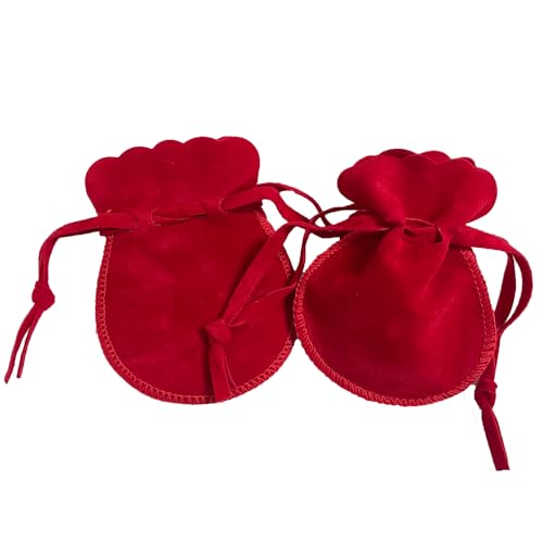 wanerxin 10pcs Mini Small Velvet Drawstring Pouches Gift Bags for Jewelry,Ring,Earrings,Earphone,Wedding Favors, Party Fav...