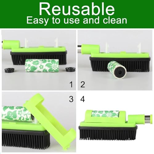 Godiyyer Rubber Pet Cat Dog Hair Removal Brush Lint & Hair Remover Brush,Silicone Lint and Debris Remover for Cleaning, Gr...