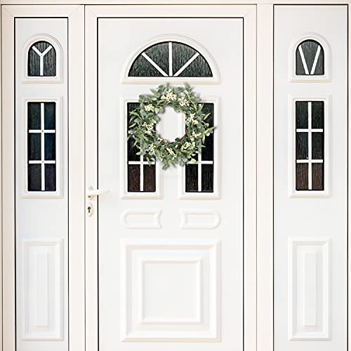 Pinkpum 20'' Eucalyptus Wreath for Front Door, Porch, Window - Green Decor for Home, Farmhouse - Spring, Summer, Fall, All...
