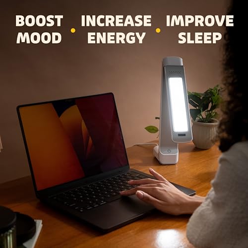 Circadian Optics Lumos 2.0 Light Therapy Desk Lamp | As Seen On Shark Tank | 10,000 LUX UV-Free Full-Spectrum LEDs | Adjus...