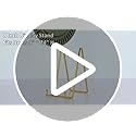 Plate Holder Easel Display Stand - 3 inch Metal Plate Stands for Display - Tabletop Picture Stand - Gold Iron Easels for D...