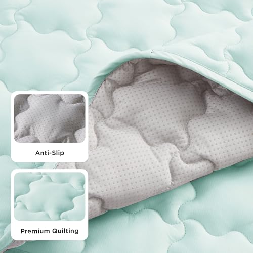 Bedsure Cooling Mat for Small Dog, Q-Max>0.5 Thin Breathable Cold Crate Pad for Puppy and Cat, Portable Washable Kennel Be...