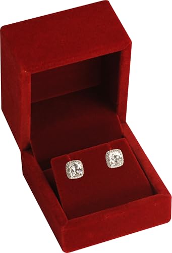 LAODA Luxury Velvet Stud Earring Box Multiple Use Necklace Pendant Earring Jewelry Gift Storage Holder Box(Jewelry not Inc...
