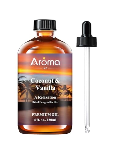 Coconut Vanilla Essential Oil 4fl.Oz - Essential Oils for Diffusers for Home & Aromatherapy - Vanilla Oil for Diffuser, Sc...