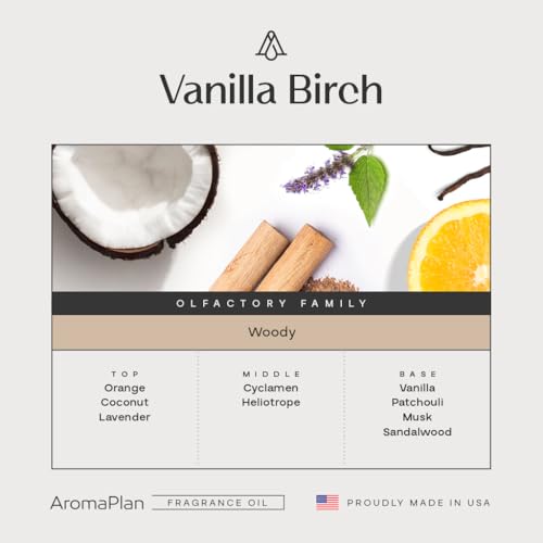 AromaPlan Hotel Scents Vanilla Birch 5 Fl Oz (2 Pack), Luxury Aroma & Hotel Fragrance Diffuser Oil- Hotel Diffuser Oil for...