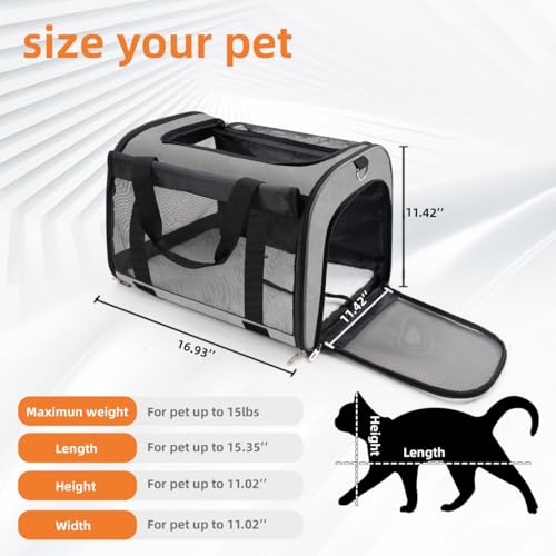 TWDEPART Cat Carrier Backpack - Multifunctional, Firm & Foldable with Roll-Up Shade, Breathable Design Includes Collapsibl...