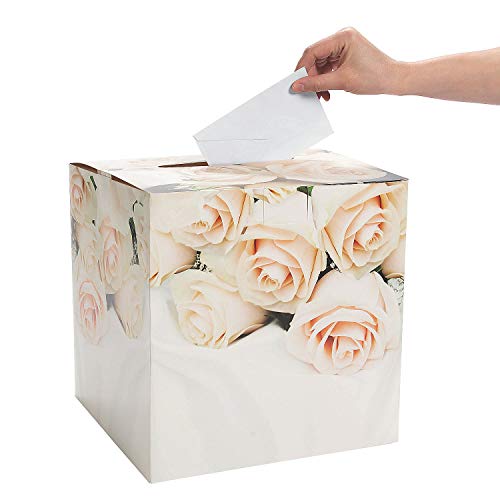 Floral Wedding Card Box - 12" x 12" x 12" - 1 Pc